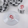 Set da caffè per 4 persone "Cubismo" 4 tazzine 80ml + 4 piattini 11cm