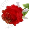 Fiore finto "Rosa dorata" 80 cm d-8 cm rosso