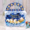 Scatola "Babbo Natale in slitta" 21x12x16cm