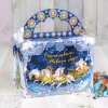 Scatola "Babbo Natale in slitta" 21x12x16cm