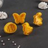 Set 4 pistoncini per pasticceria "Pasqua", colore giallo