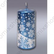 Свеча пеньковая "Новогодняя" голубая 12,5 × 6 см.