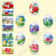 Pellicola decorativa di Pasqua "Primavera" 7 diversi motivi in un set