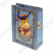 Sacchetto da regalo 18 x 24 x 8 cm, 4 design diversi "Orso Teddy"