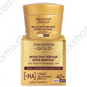 Crema multiattiva lifting per il viso e la pelle del contorno occhi 40+ "Hyaluron Gold" 45ml