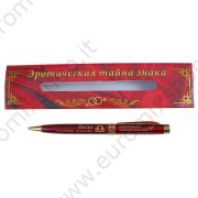 Penna in confezione regalo "Oroscopo erotico" Bilancia 13 cm, metallo