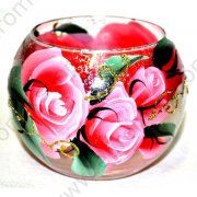 Vaso-portacandela "Rose rosa" 7708 (D-100)