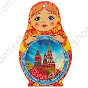 Доска разделочная сувенирная матрёшка "Москва №4", 14,9х23см