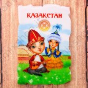 Магнит в форме фрески "Казахстан", 8*5 см