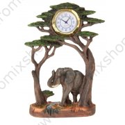Часы настольные "Слон под деревьями" 11*15см.