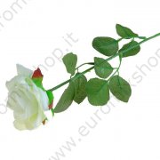 Fiore finto "Rosa bianca" 56 cm d-8,5 cm