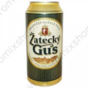 Пиво "Zatecky gus" светлое  4.6%, 0.9л (ж/б)