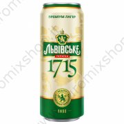 Пиво "1715" Львовское 4,5% (0,5л) жб