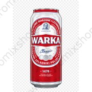 Birra chiara pastorizzata "Warka" Alc,5,2% (0,5l)
