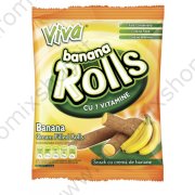 Cannucce di wafer con ripieno alla banana "Viva Rolls" (100g)