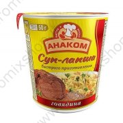 Суп  "Анаком"Лапша со вкусом говядины стакан (50 г)