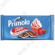 Шоколад Primola с клубникой и взбитыми сливками (89г)