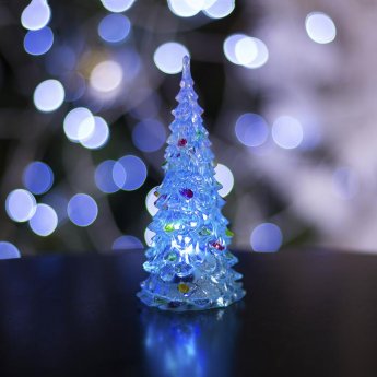 Alberello di Natale con illuminazione a led 12cm