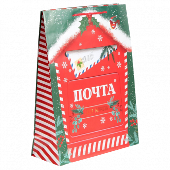 Borsa laminata verticale - Posta di Capodanno, 28 × 38 × 9 cm