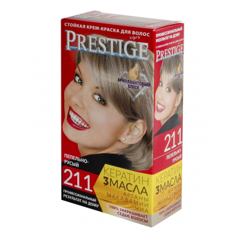 Crema-tinta resistente per capelli 211 Biondo cenere "Vip's Prestige"