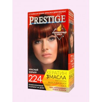 Crema-tinta resistente per capelli 224 Corallo rosso "Vip's Prestige"