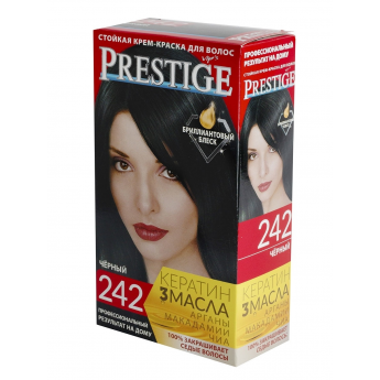 Crema-tinta resistente per capelli 242 Nero "Vip's Prestige"