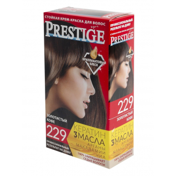 Crema-tinta resistente per capelli 229 Caffè d'oro "Vip's Prestige"