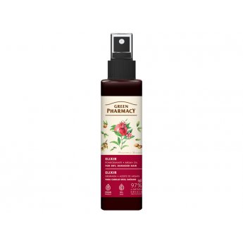 Elisir Green Pharmacy per capelli secchi e danneggiati con melograno e olio di argan, 150 ml