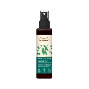 Elisir per la cura quotidiana della farmacia verde con olio di ortica e bardana per capelli normali, 15