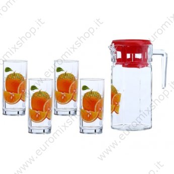 Набор питьевой "Апельсин" (Кувшин +4 стакана)
