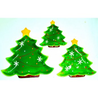 Piatti a forma di albero di Natale (3 pz.)