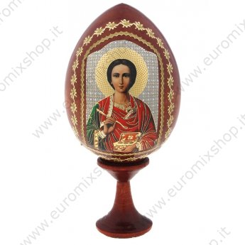 Яйцо на ножке "Святой Пантелеимон-целитель" 4 × 4 × 9 см.
