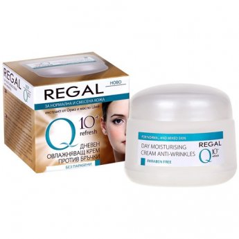 Crema giorno umidificante contro le rughe "Regal+Q10"