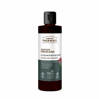 Acqua micellare per il viso Cactus + squalano "GREEN PHARMACY" 200 ml. Acqua micellare per il viso Cactus + squalano "GREEN PHARMACY" 200 ml.