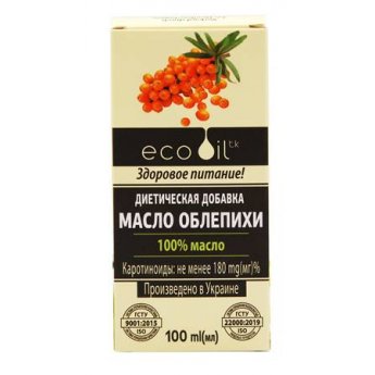 Масло облепиховое "Ecooil" 100ml