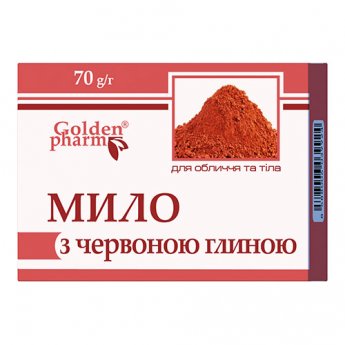 Sapone all'argilla rossa "Golden Pharm" 70 g