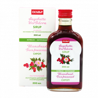 Sciroppo di bacche di rosa selvatica e di biancospino "Olymp" 200 ml.