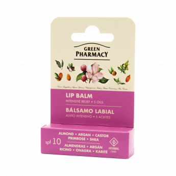 Balsamo labbra Green Pharmacy con 5 oli, 3,6 g