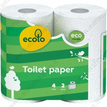 Туалетная бумага Ecolo белая 4 рулона