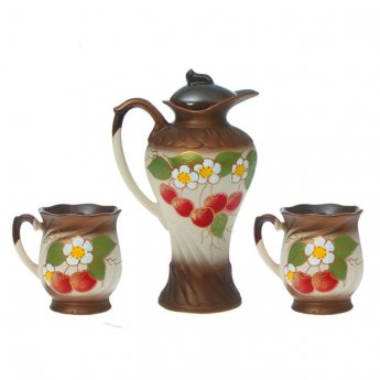 Set da Latte "Cigliegia" 3 elementi: Brocca 1,75 L, Tazze 0,6 L