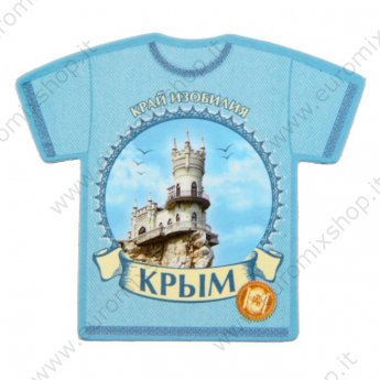 Магнит в форме футболки "Крым", 6,5 х 5,7 см
