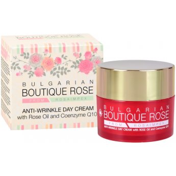 Crema da giorno antirughe con olio di rosa e coenzima Q10 "BULGARIAN BOUTIQUE ROSE" 45 ml