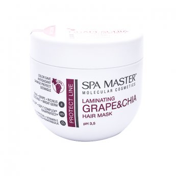 Maschera laminante per la protezone dei capelli con uva e chia "Spa Master" 500g
