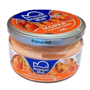 Crema di uova di mallotto "Mondo marino" con gamberetti (160g)