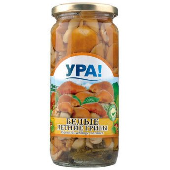 Грибы белые "УРА" летние в рассоле ( 500ml)