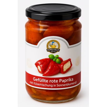 Peperone "Demetra" rosso ripieno di formaggio (440g)