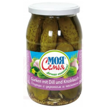 Cetrioli con aglio "La mia famiglia" (860g)
