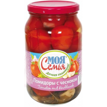 Pomodori con aglio "La mia famiglia" (880g)