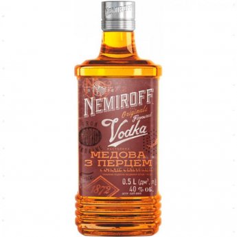 Vodka "Nemiroff"  Miele e Pepe 40% 0,5 l.