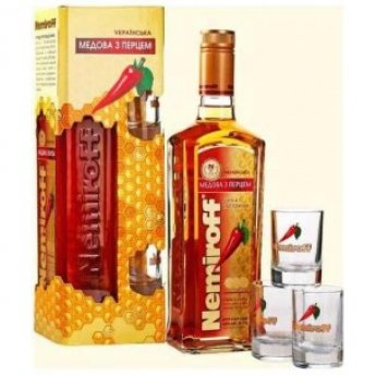 Vodka"Nemiroff" Honey-pepper +3bic 40%, 0,7L